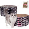Kate 12" Modern Patterned Cardboard Reversible Cat Scratcher Pad In Box with Catnip, Composition Black/White (5-Pack) - Pet Accessories - 1 - thumbnail