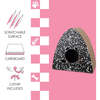 Koko 19" Modern Cardboard Triangle Cat Cave Scratcher with Catnip, Black/White - Pet Accessories - 5 - thumbnail