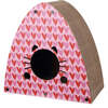 Koko 19" Modern Cardboard Triangle Cat Cave Scratcher with Catnip, Pink/Red - Pet Accessories - 4 - thumbnail