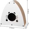 Koko 19" Modern Cardboard Triangle Cat Cave Scratcher with Catnip, Gray - Pet Accessories - 6 - thumbnail