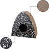 Koko 19" Modern Cardboard Triangle Cat Cave Scratcher with Catnip, Black/White - Pet Accessories - 7 - thumbnail