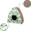 Koko 19" Modern Cardboard Triangle Cat Cave Scratcher with Catnip, Mint/Green - Pet Accessories - 7 - thumbnail