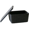 Sculpted Bin - Wide with Lid, Carbon - Storage - 1 - thumbnail