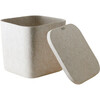 Sculpted Bin - Original with Lid, Stone - Storage - 1 - thumbnail