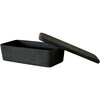 Sculpted Bin - Long with Lid, Carbon - Storage - 1 - thumbnail