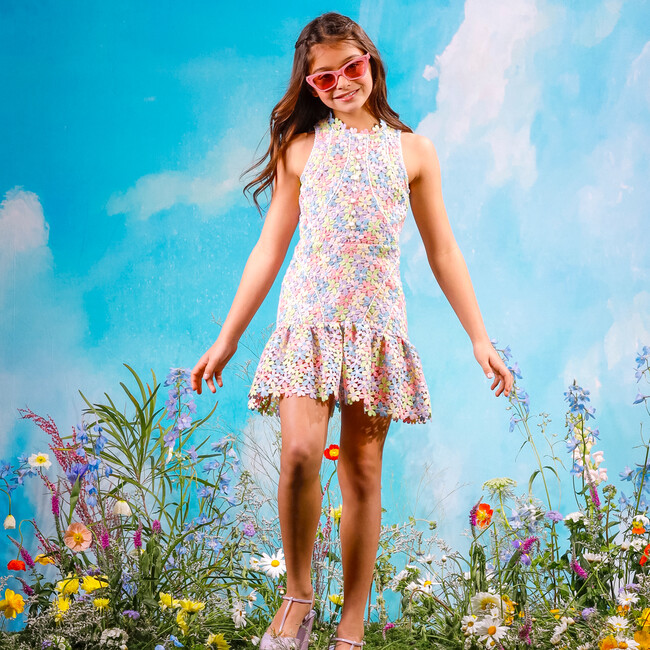 Giselle Embroidered Dress, Floral - Dresses - 1