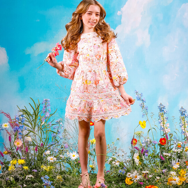 Blossom Embroidered Dress, Floral - Dresses - 2