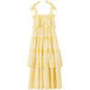 Juniper Embroidered Maxi Dress, Lemon - Dresses - 3 - thumbnail