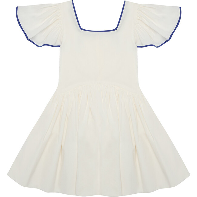 Square The Circle Contrast Neck Dress, Sea Salt - Dresses - 1