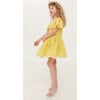 Square The Circle Embroidered Dress, Sour Lemon Spot - Dresses - 5 - thumbnail