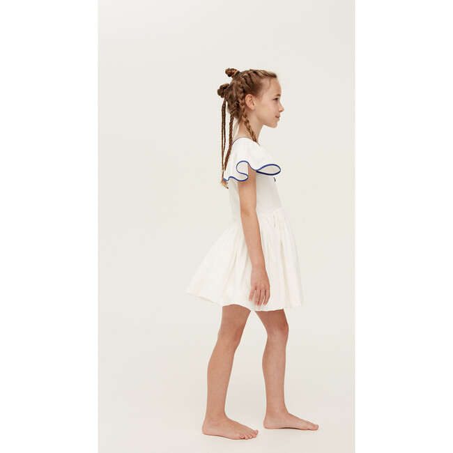 Square The Circle Contrast Neck Dress, Sea Salt - Dresses - 4