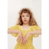 Square The Circle Embroidered Dress, Sour Lemon Spot - Dresses - 6 - thumbnail