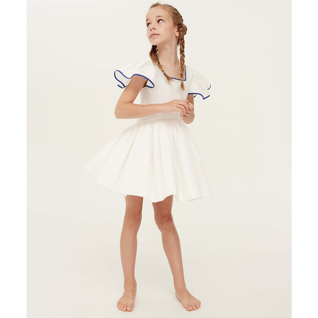 Square The Circle Contrast Neck Dress, Sea Salt - Dresses - 7