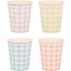 Set of 12 Gingham Cups, Multi - Drinkware - 1 - thumbnail