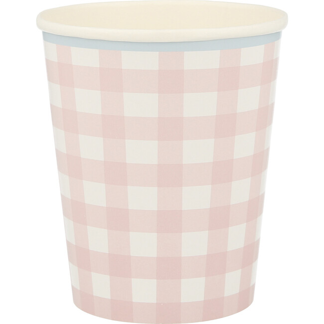 Set of 12 Gingham Cups, Multi - Drinkware - 4