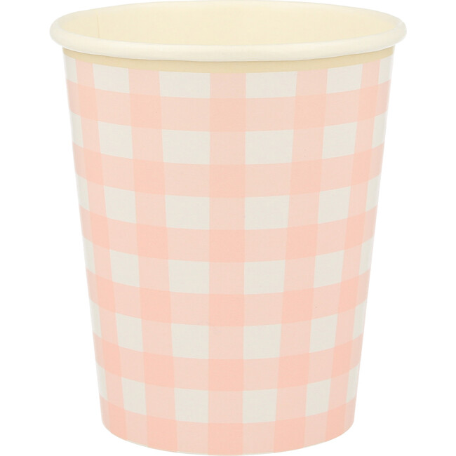 Set of 12 Gingham Cups, Multi - Drinkware - 5