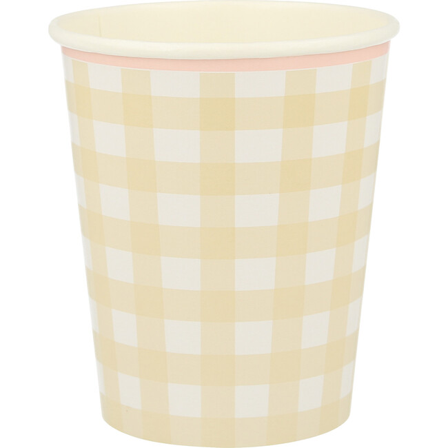 Set of 12 Gingham Cups, Multi - Drinkware - 7