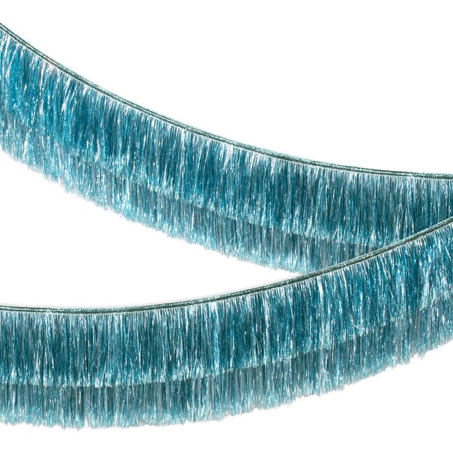 Blue Tinsel Fringe Garland - Decorations - 1