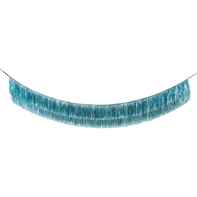 Blue Tinsel Fringe Garland - Decorations - 2