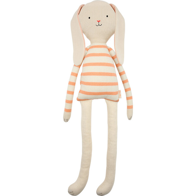 Alfalfa Large Knit Bunny, Coral