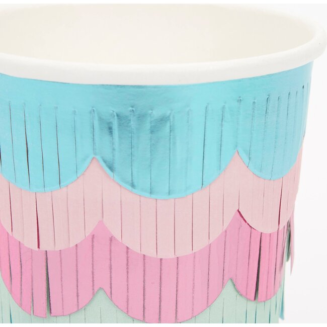 Mermaid Scalloped Fringe Cups