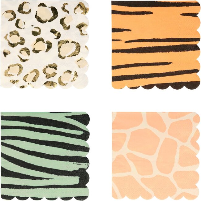 Safari Animal Print Small Napkins