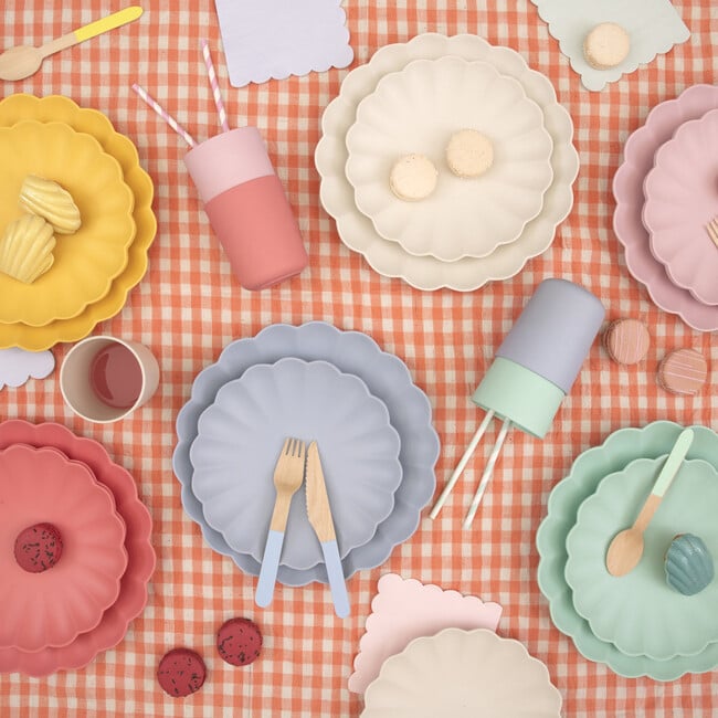 Small Bamboo Fibre Mixed Plate Set