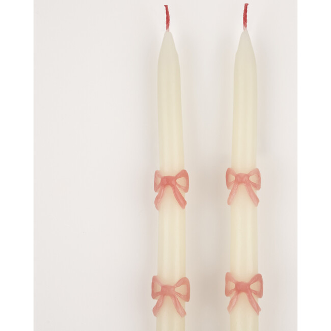Pink Bow Taper Candles - Party Accessories - 3