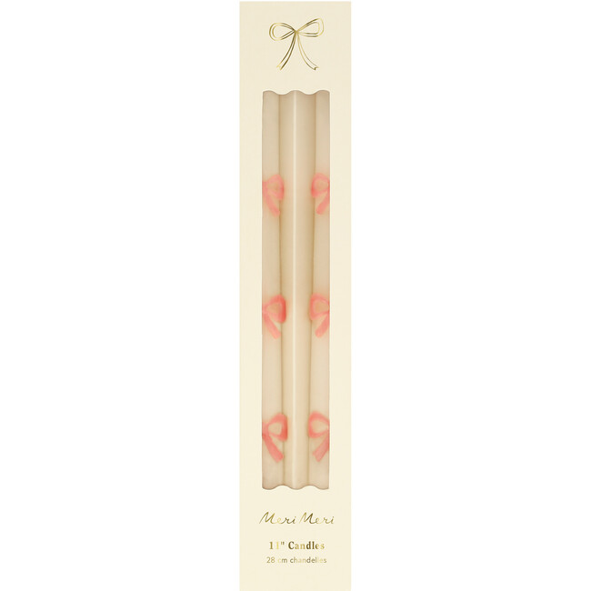 Pink Bow Taper Candles - Party Accessories - 4