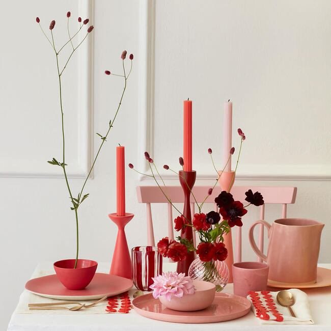 Coral Table Candles