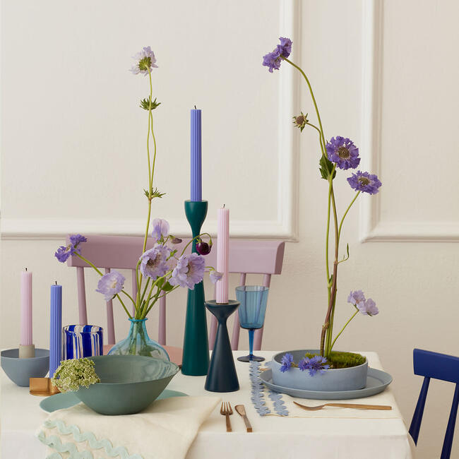 Blue Table Candles