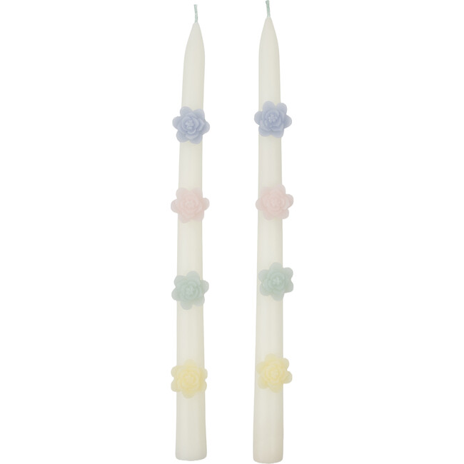 Pastel Flower Taper Candles