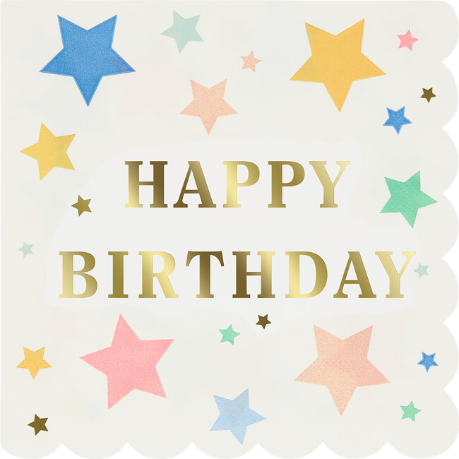 Happy Birthday Stars Large Napkins