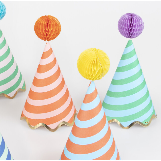 Stripe Party Hats - Party Accessories - 4