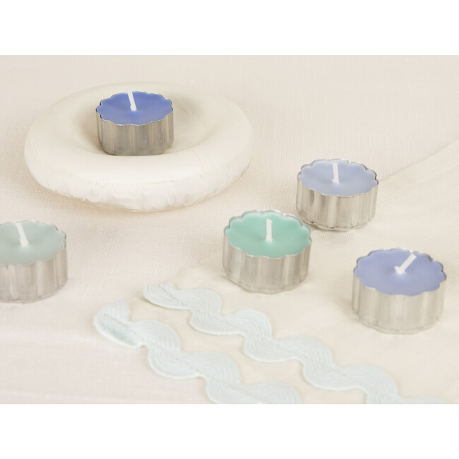 Blue & Green Tealight Candles