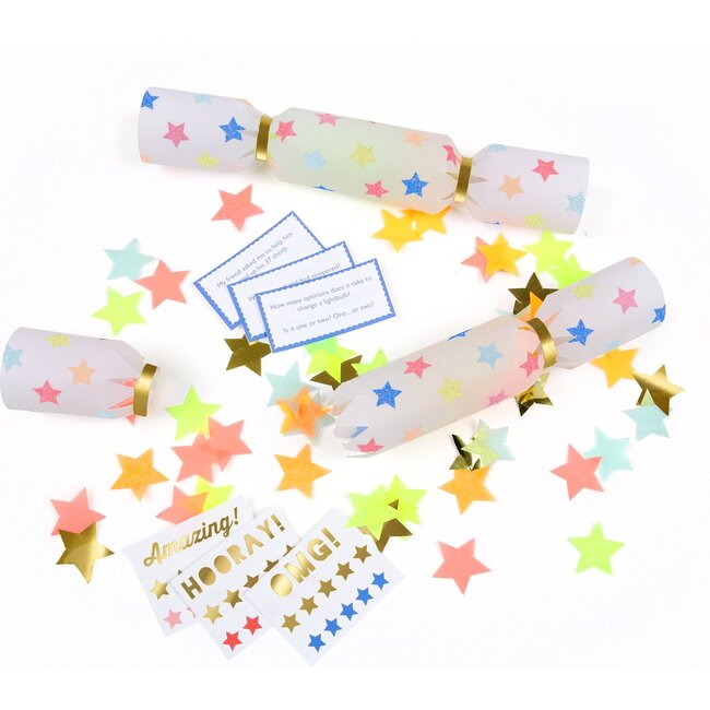 Multicolor Star Confetti Crackers