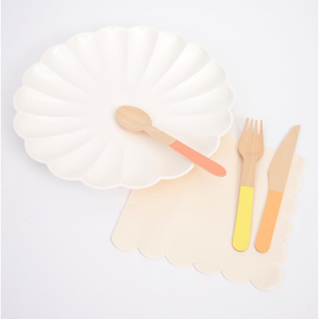 Neon Wooden Cutlery Set