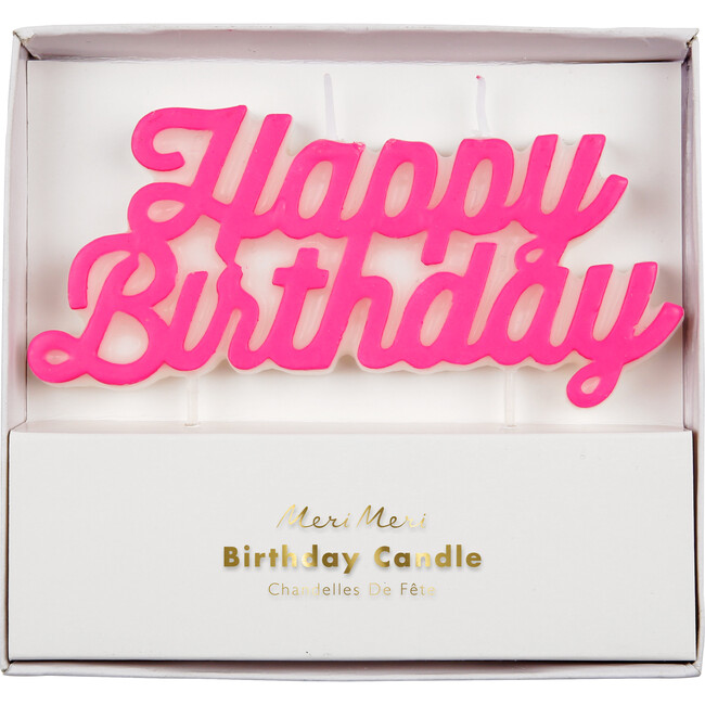 Happy Birthday Candle, Pink