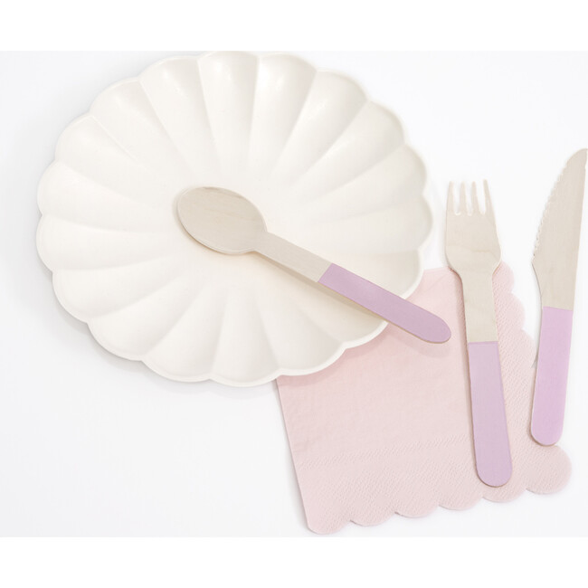 Soft Pink Wooden Cutlery Set