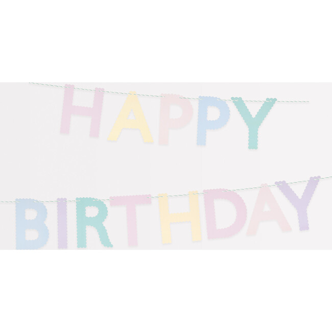 Scallop Pastel Happy Birthday Garland