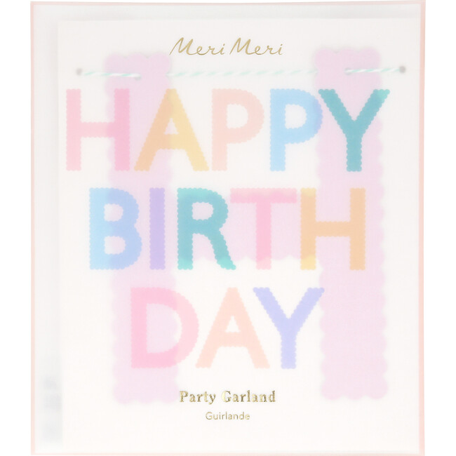 Scallop Pastel Happy Birthday Garland - Party - 3