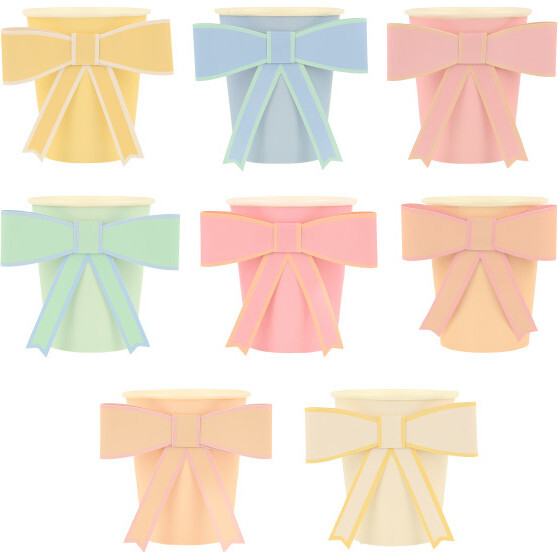 Pastel Bow Cups