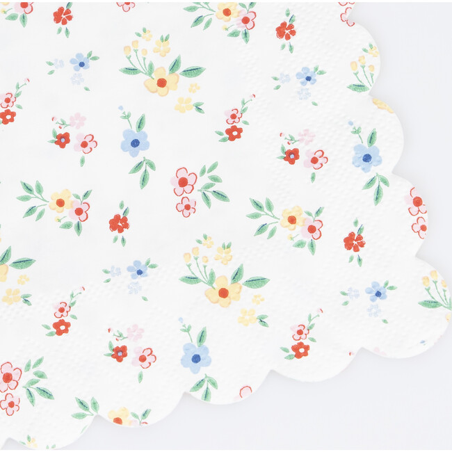 Ditsy Posy Scalloped Large Napkins - Party - 3