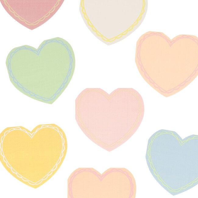 Pastel Heart Small Napkins