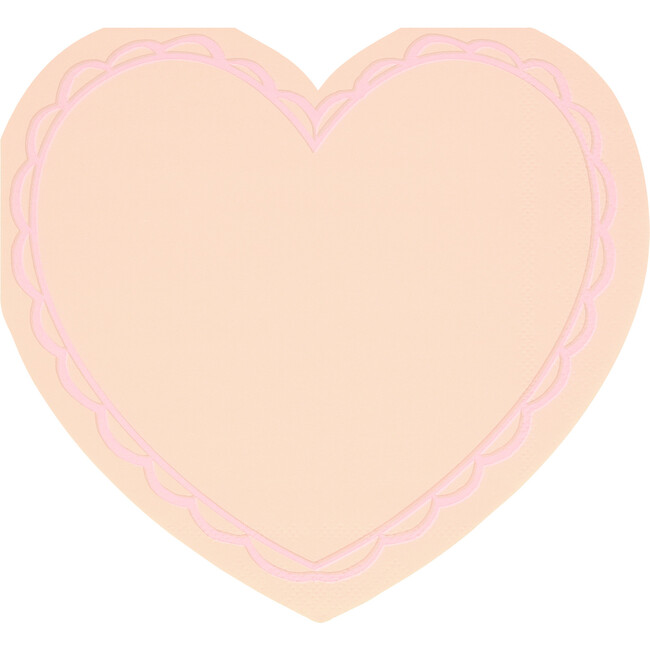 Pastel Heart Large Napkins - Party - 6