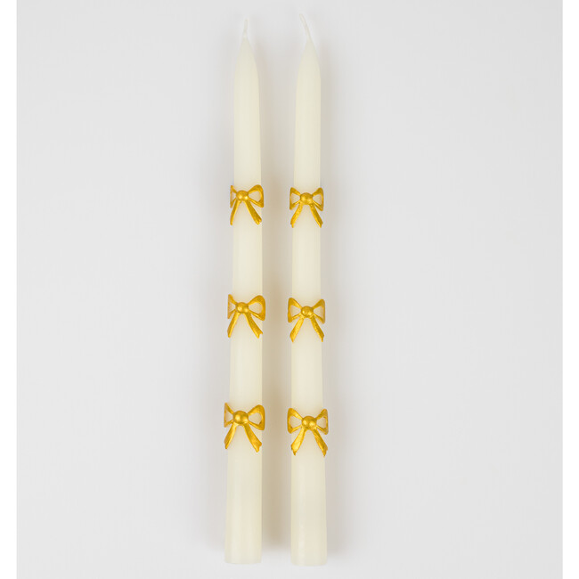 Gold Bow Taper Candles - Candles - 4