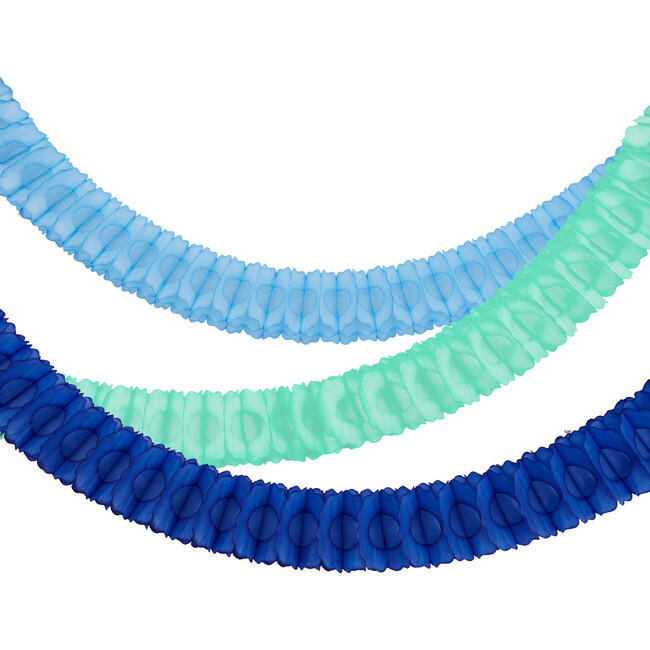 Set of 3 Honeycomb Garlands, Blue Multi - Garlands - 1
