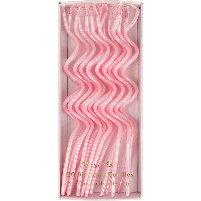 Pink Swirly Candles