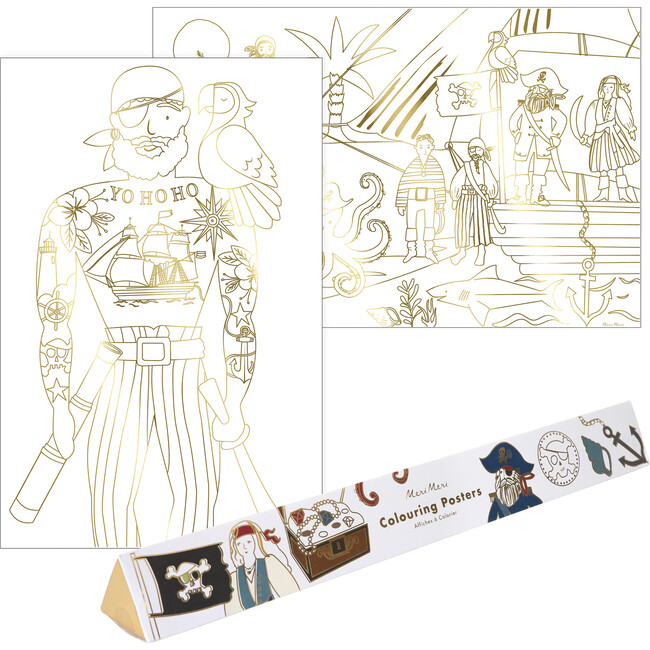 Pirate Coloring Posters