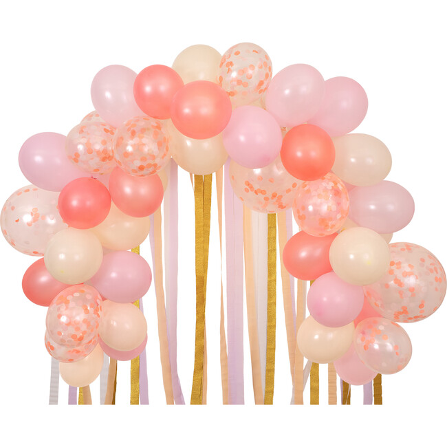 Pink Balloon & Streamer Garland